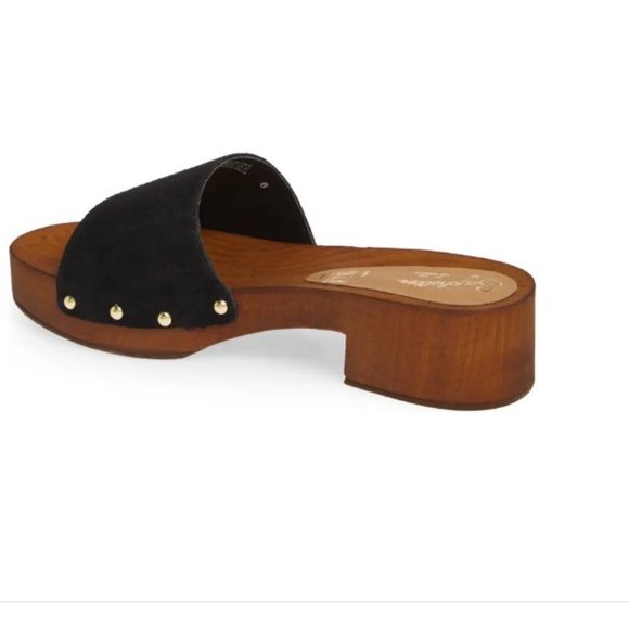 LIKE NEW Seychelles Black Suede Good Spirit Slide Sandal 8.5 - Picture 6 of 9